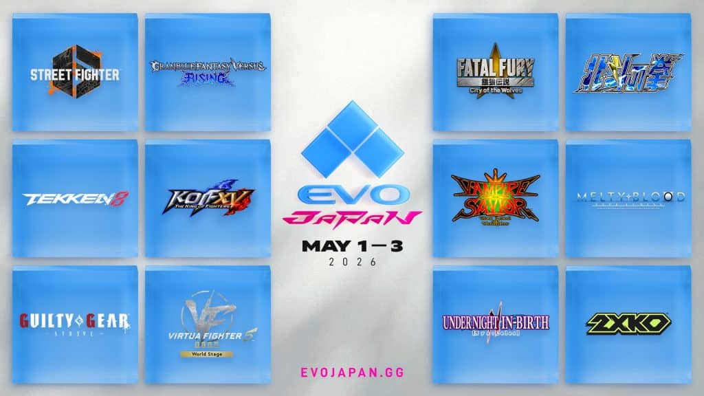 Hokuto no Ken arcade EVO Japan 2026 tournoi Tokyo Big Sight