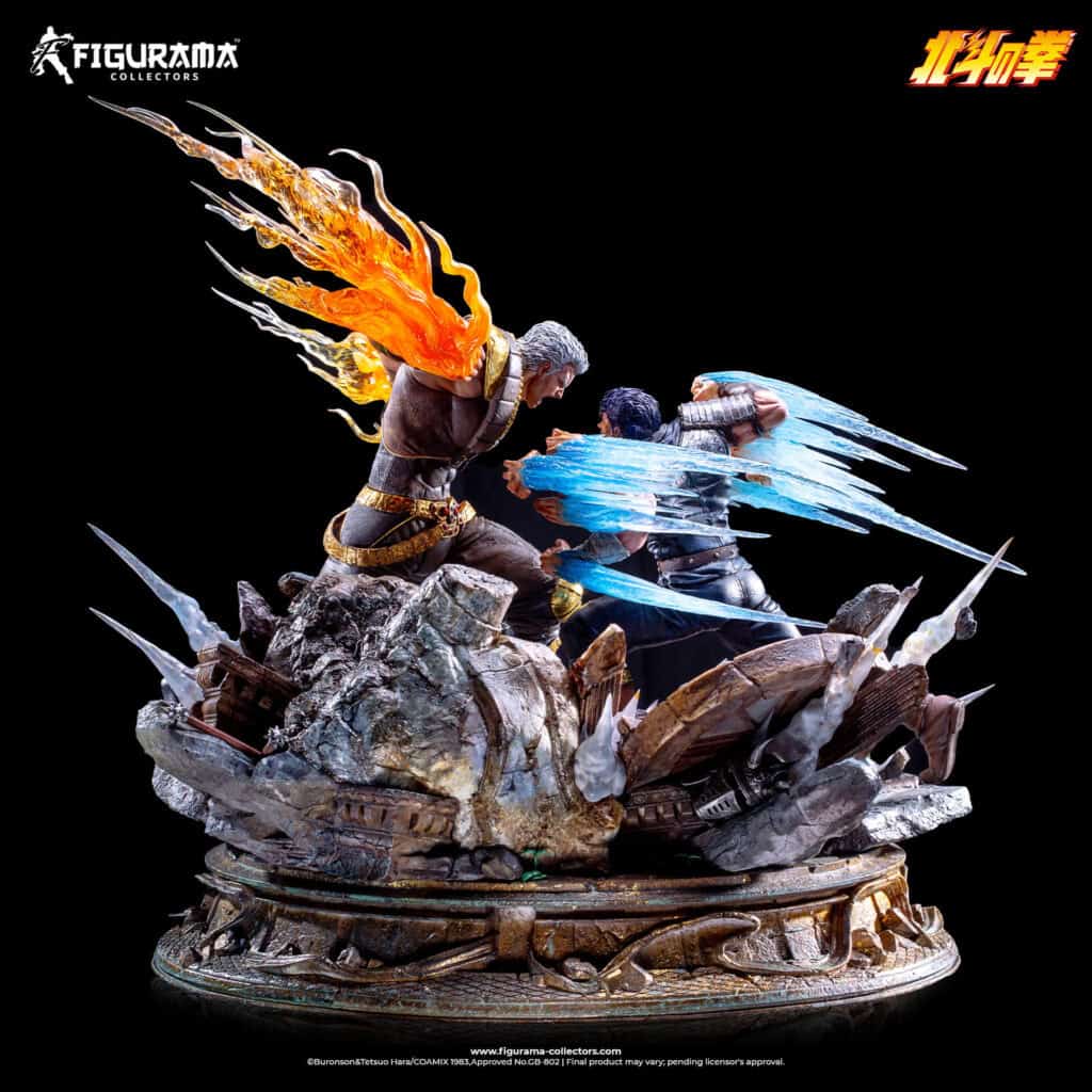 Statue Figurama Kenshiro vs Raoh Hokuto Hyakuretsu Ken résine translucide