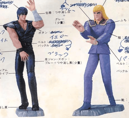 Bandai Real Scale Model Series No.1 Kenshiro Shin figurines